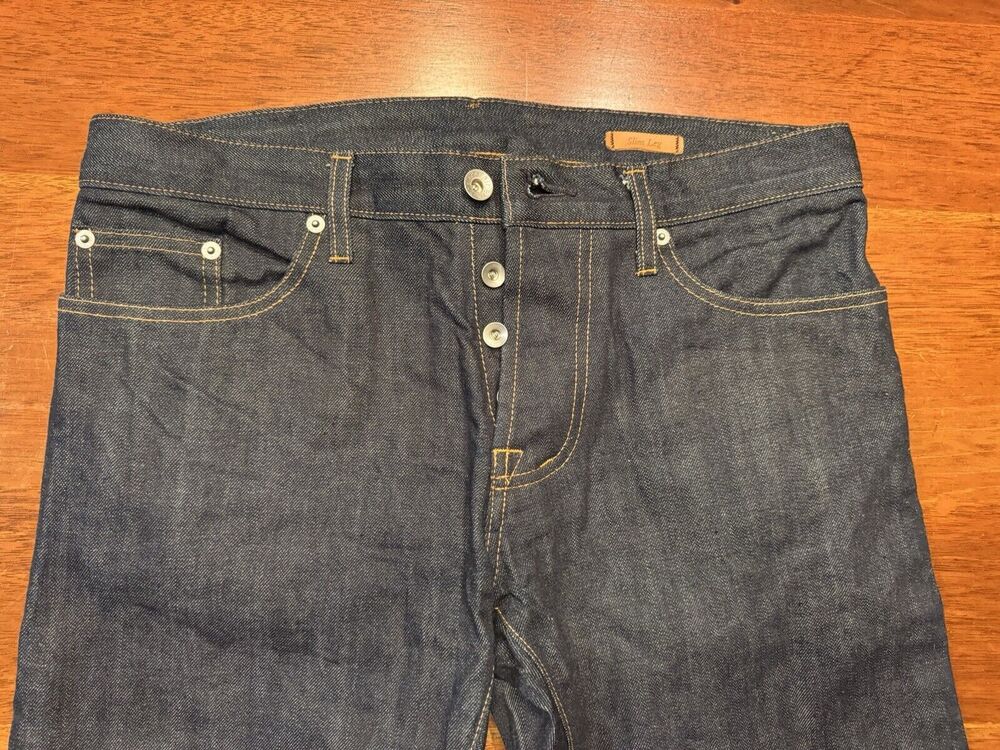 Size 31 Albam Denim Slim Leg Indigo Selvedge Jeans England